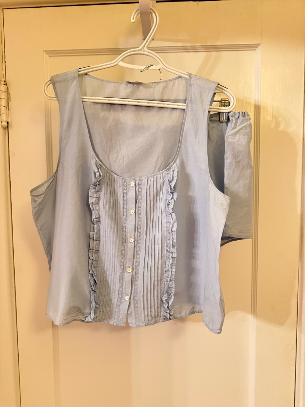 J. Crew Blue Cotton Tank and Shorts Set - Picture 6 of 8